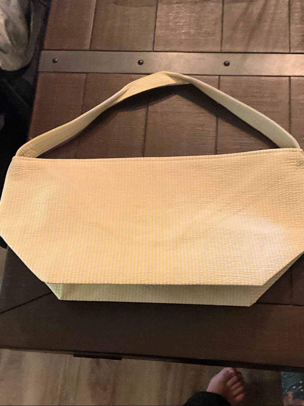 Yellow Shoulder Bag - Minimal Structured Women's Handbag